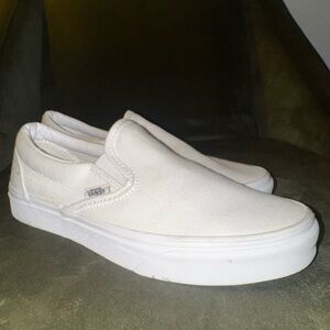 Vans Men's White Slip-On Shoes
